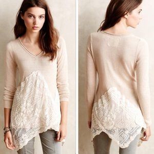 Anthropologie XL AOTN Lace Assym Sweater BUY2 GET1